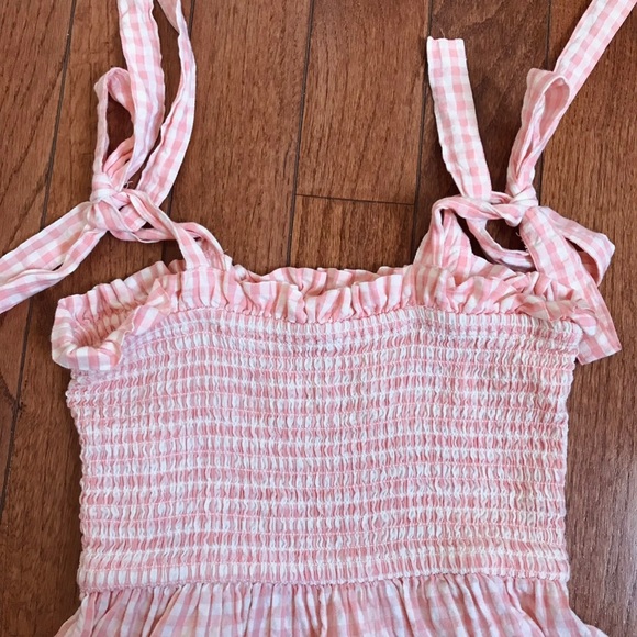Stradivarius tie strap dress in pink gingham - Picture 8 of 10